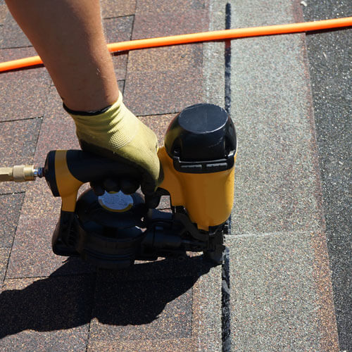 New Roof Shingle Nailing.